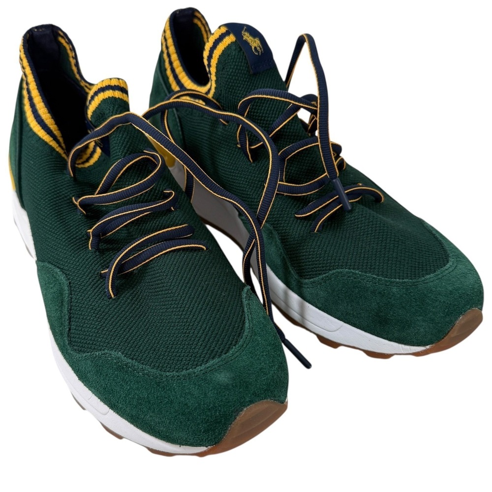Polo Ralph Lauren TRKSTR 200II Green Yellow Women's Sneakers Shoes Size 8 EUR 41